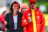 Carlos Sainz of Spain and Ferrari and girlfriend Rebecca Donaldson arrive in the paddock during the F1 Grand Prix of Canada at Circuit Gilles Villeneuve on June 9, 2024 - Source: Getty