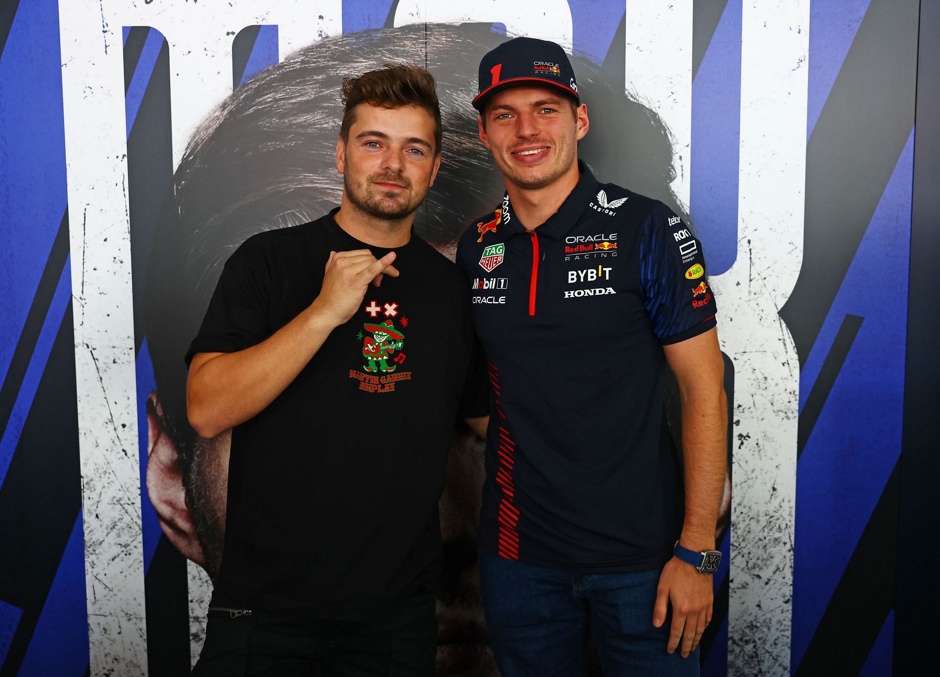 DJ Martin Garrix with F1 driver Max Verstappen (Image Source: Getty)