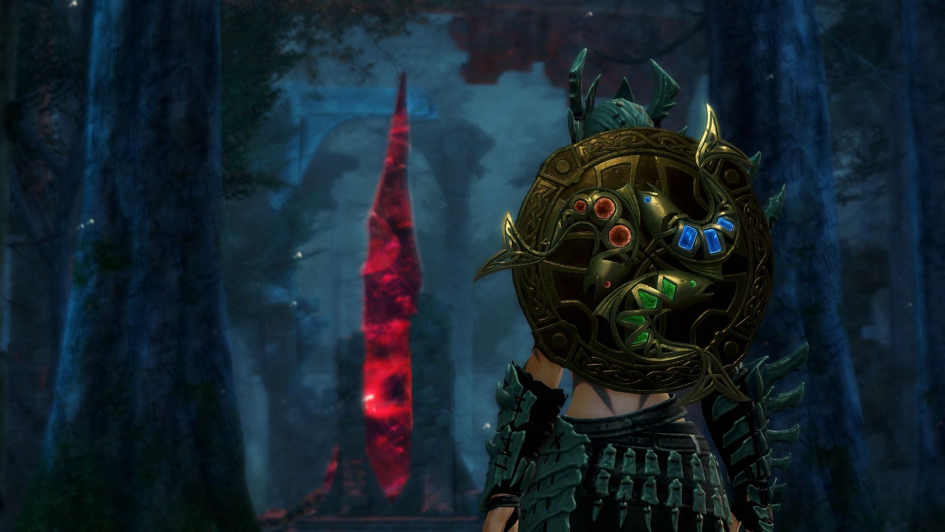 Bloodstones are a common sight, perfectly aligned with the Mursaat (Image via NCSoft)