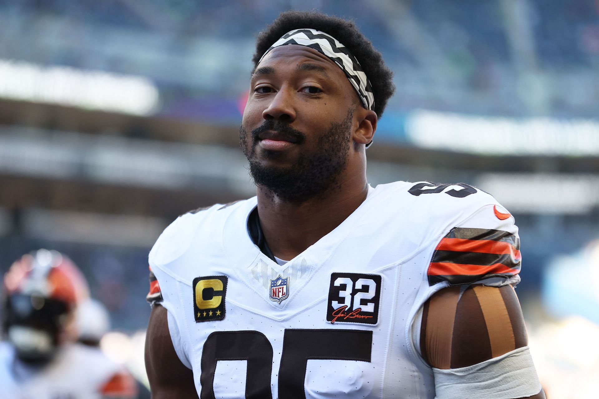 Myles Garrett during Cleveland Browns v Seattle Seahawks - Source: Getty