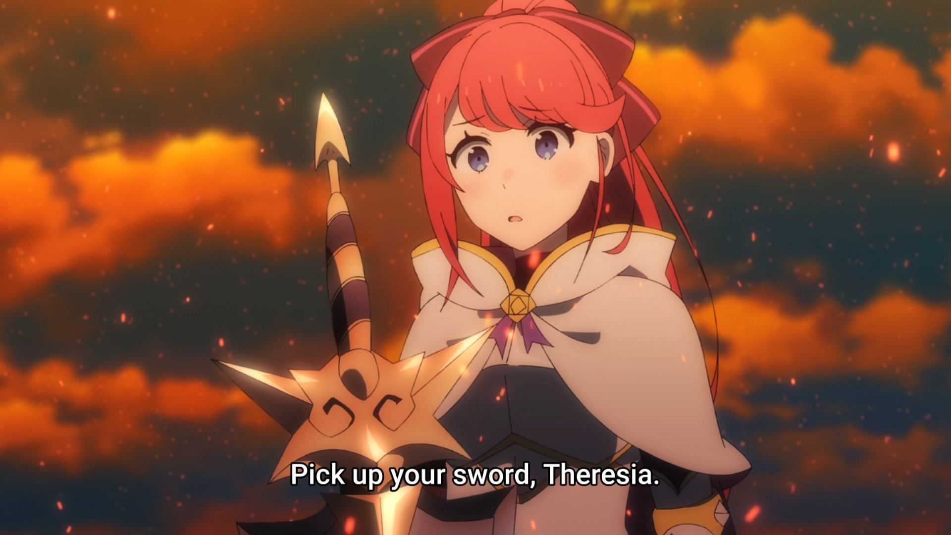 Theresia is forced to bear the burden of the title of Sword Saint (Image via White Fox)