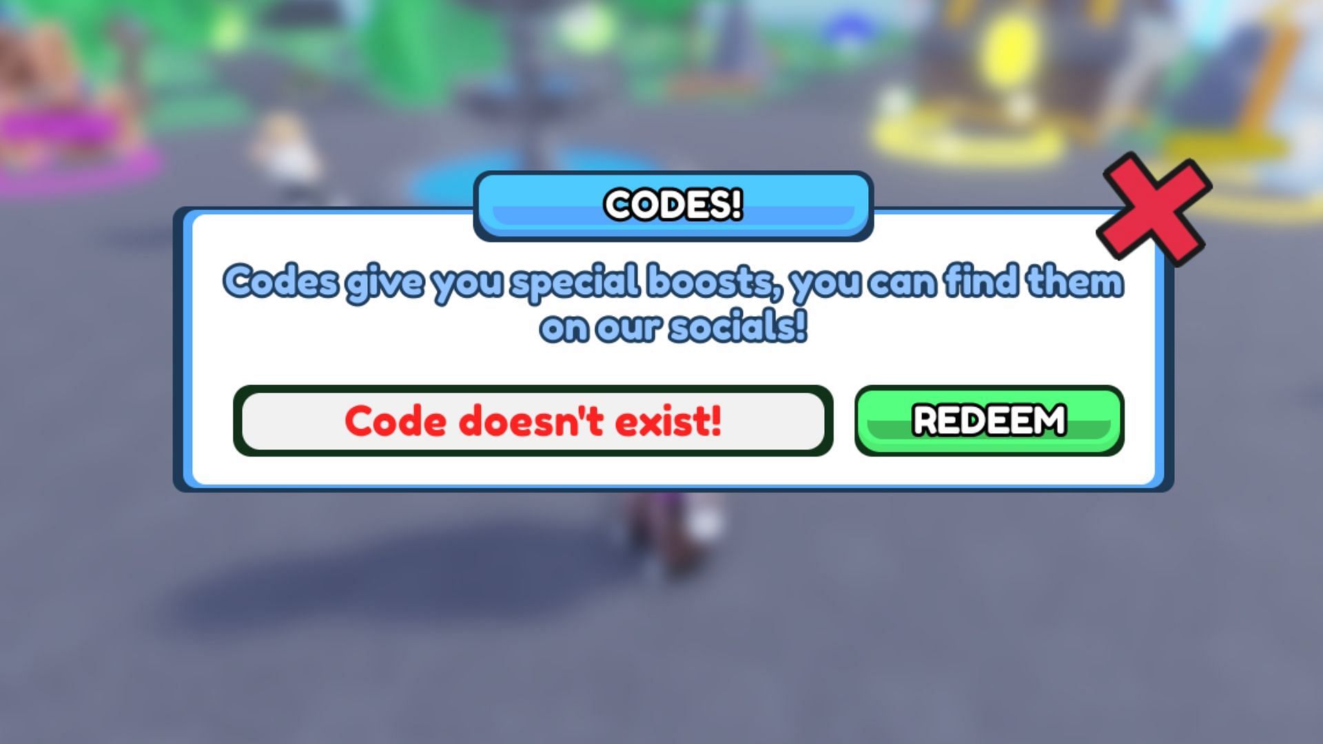 Billionaire Simulator X invalid code issue (Image via Roblox)