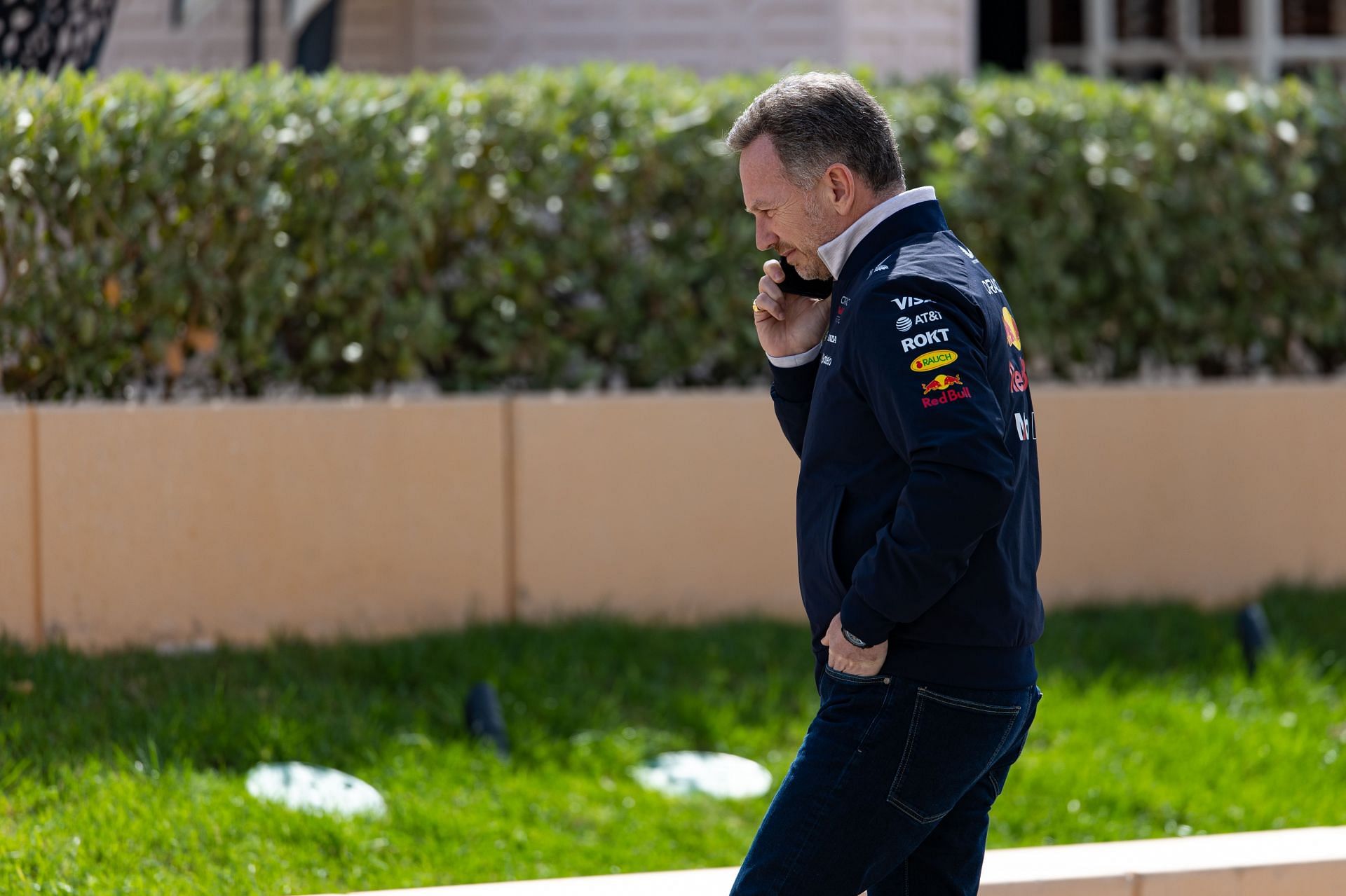 Christian Horner during the F1 Testing in Bahrain - Day 3 - Source: Getty