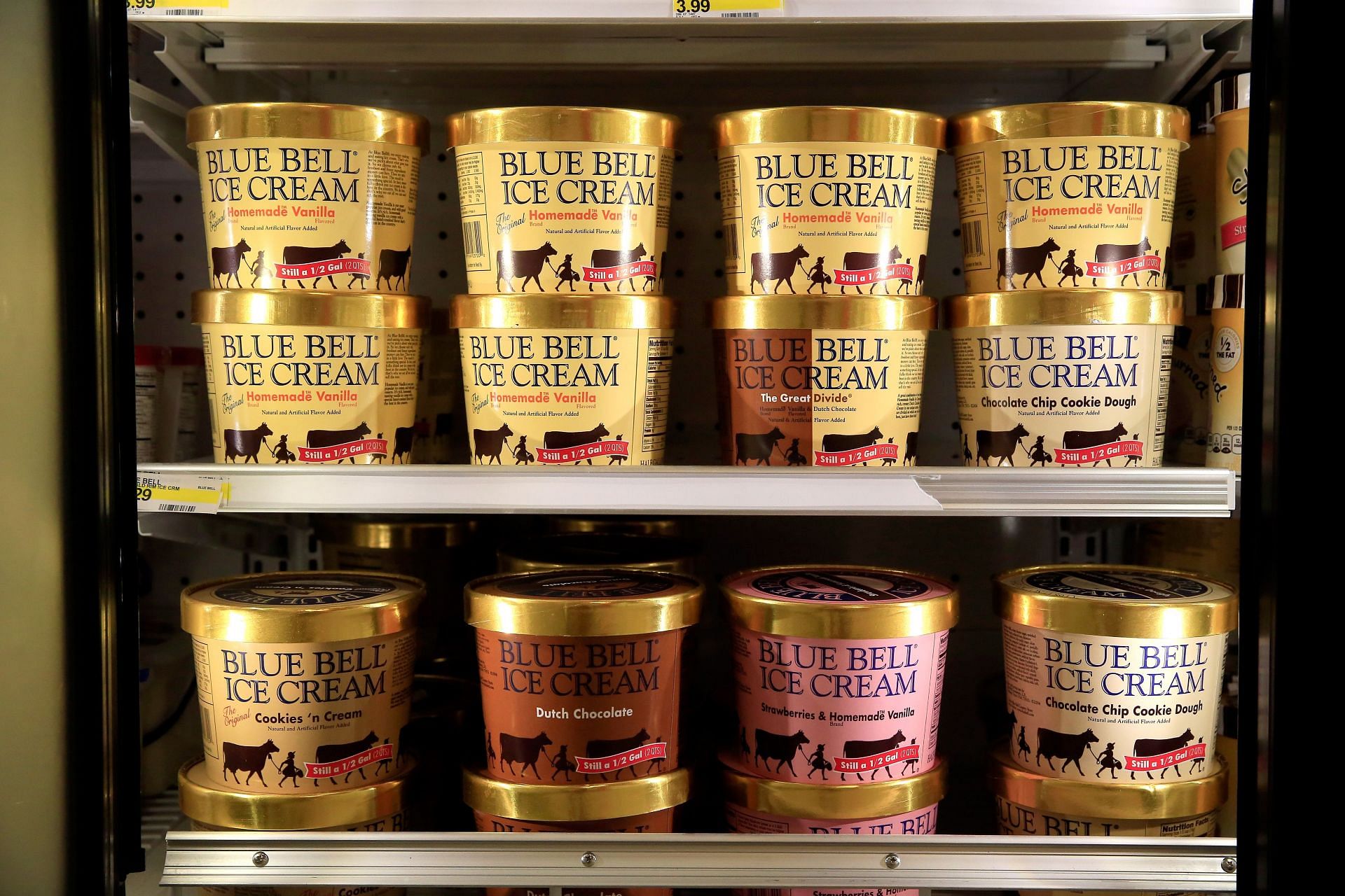 Blue Bell Banana Fudge can be found at stores that usually sell Blue Bell products (Image via Getty)