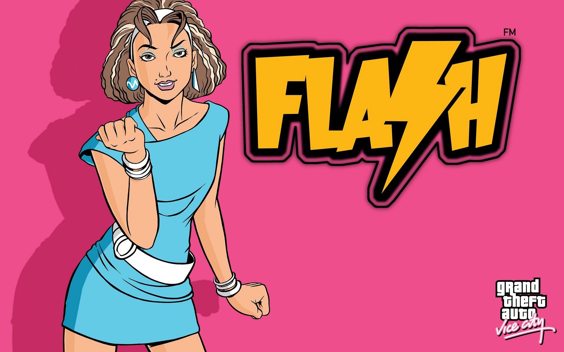 Flash FM artwork from Grand Theft Auto Vice City (Image via Rockstar Games)