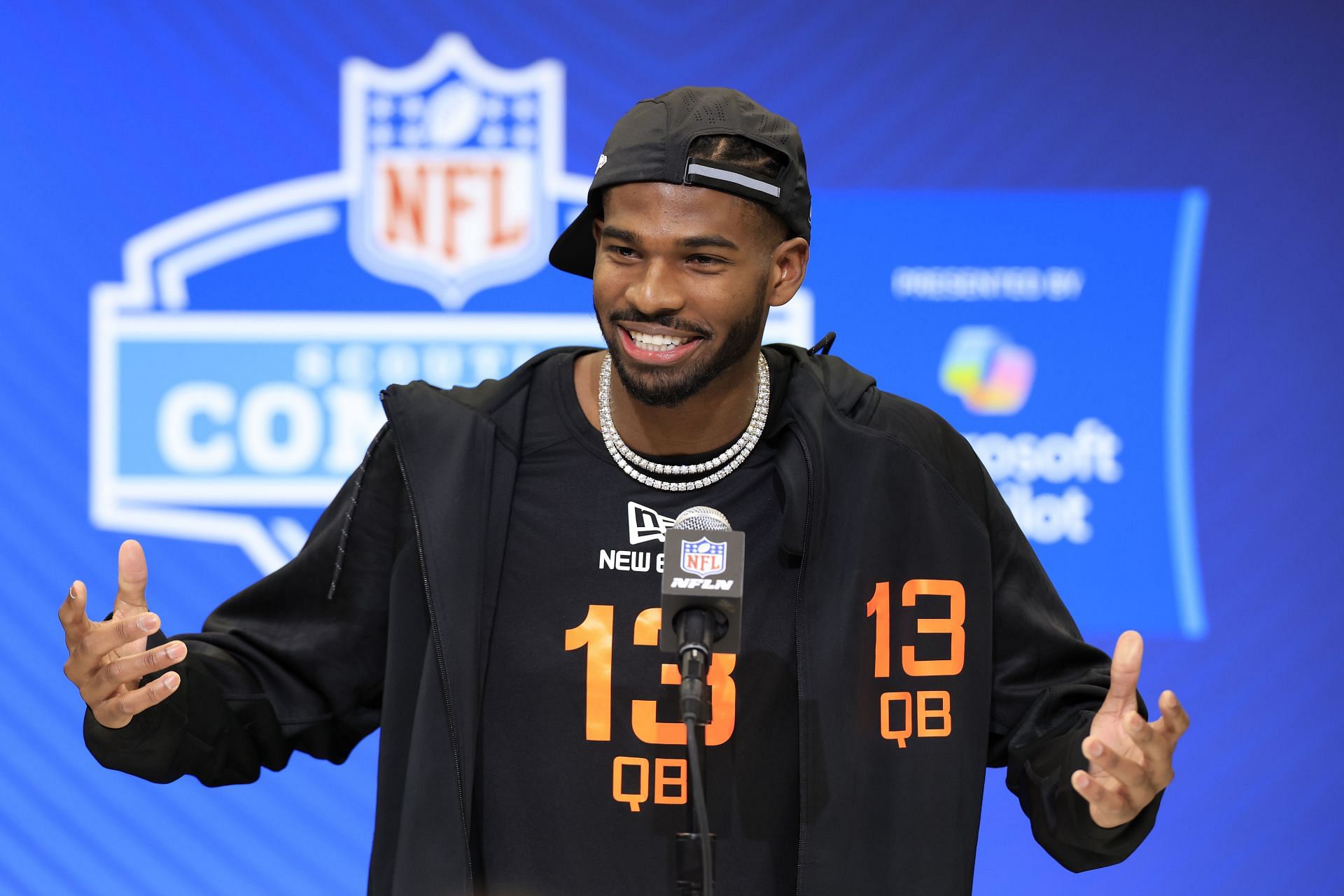 Shedeur Sanders during the 2025 NFL Scouting Combine - Source: Getty