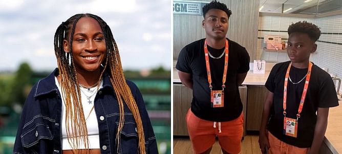 Coco Gauff pokes fun at brothers Codey and Cameron as they accidentally step out in matching outfits days after Miami Open mishap