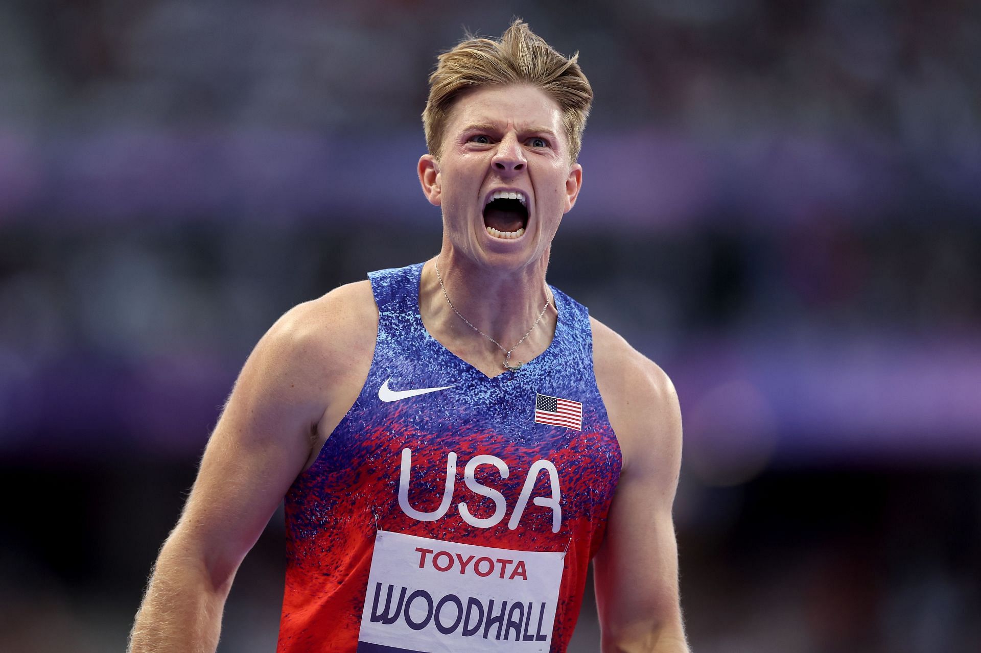 Hunter Woodhall of Team United States at the Paris Summer Paralympic Games in Paris, France. (Photo by Getty Images)