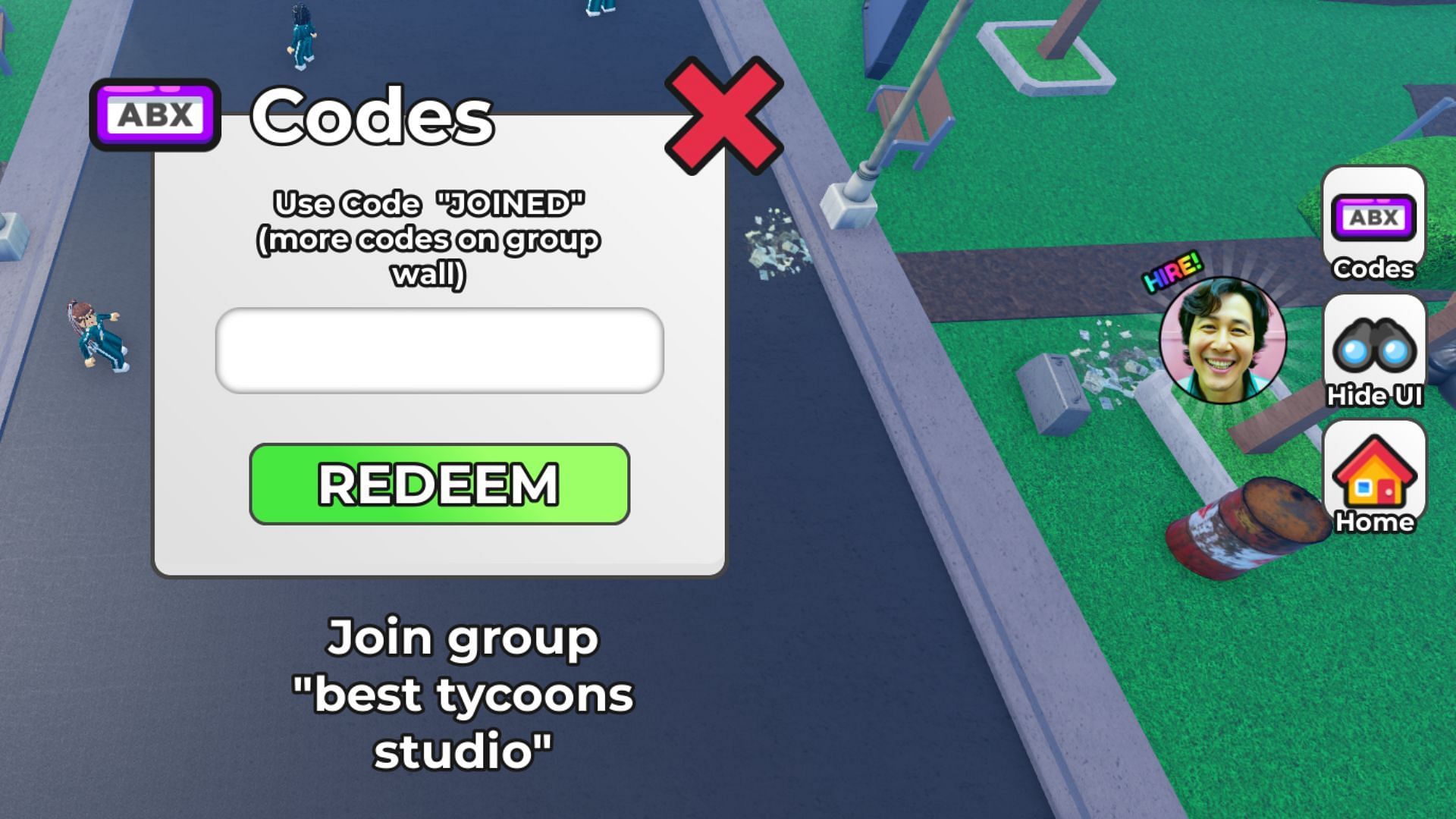 Redeem codes in Shrimp Game Tycoon (Image via Roblox)