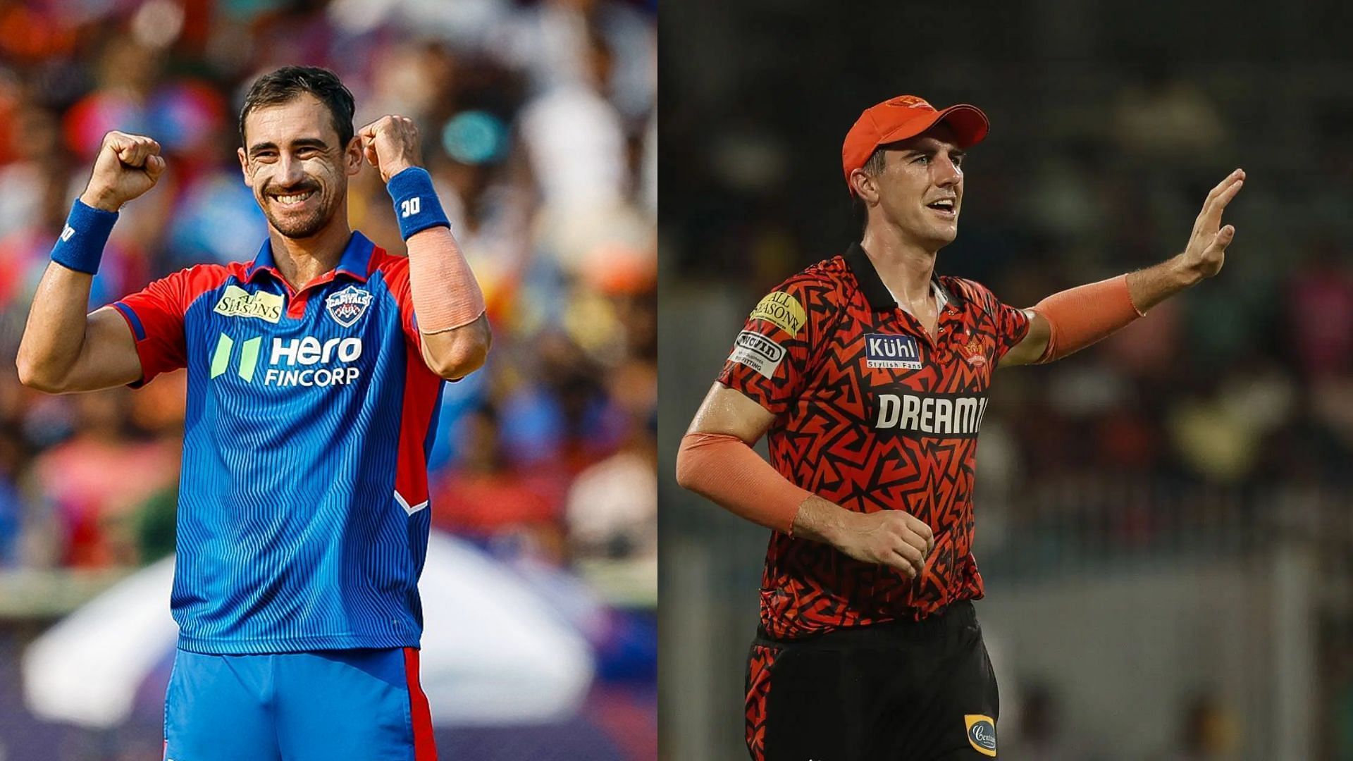 Mitchell Starc and Pat Cummins in action in the IPL (Image Credits: DC/X &amp; Getty)