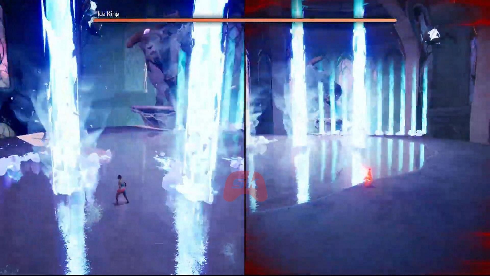 All you and your partner have to do is evade these light pillars (Image via Sportskeeda Gaming/Electronic Arts)