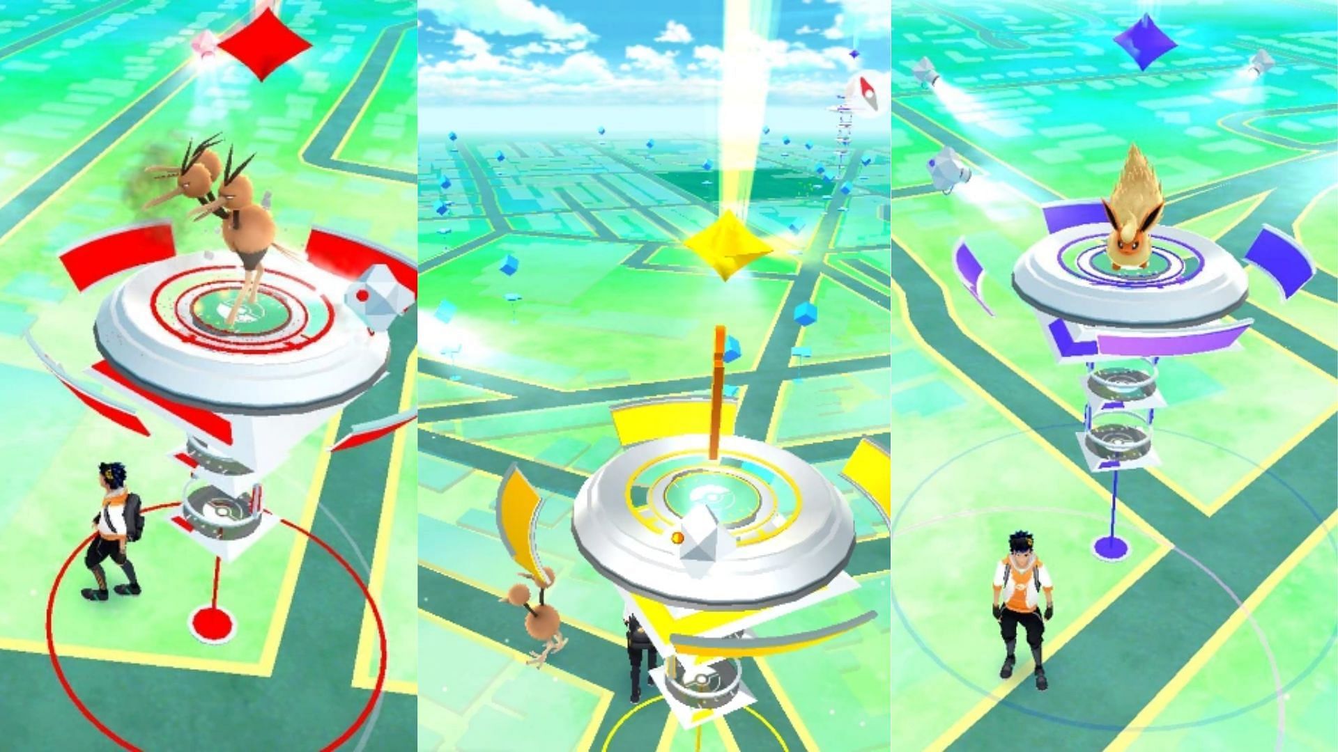 Gyms as seen in the game (Image via The Pokemon Company)