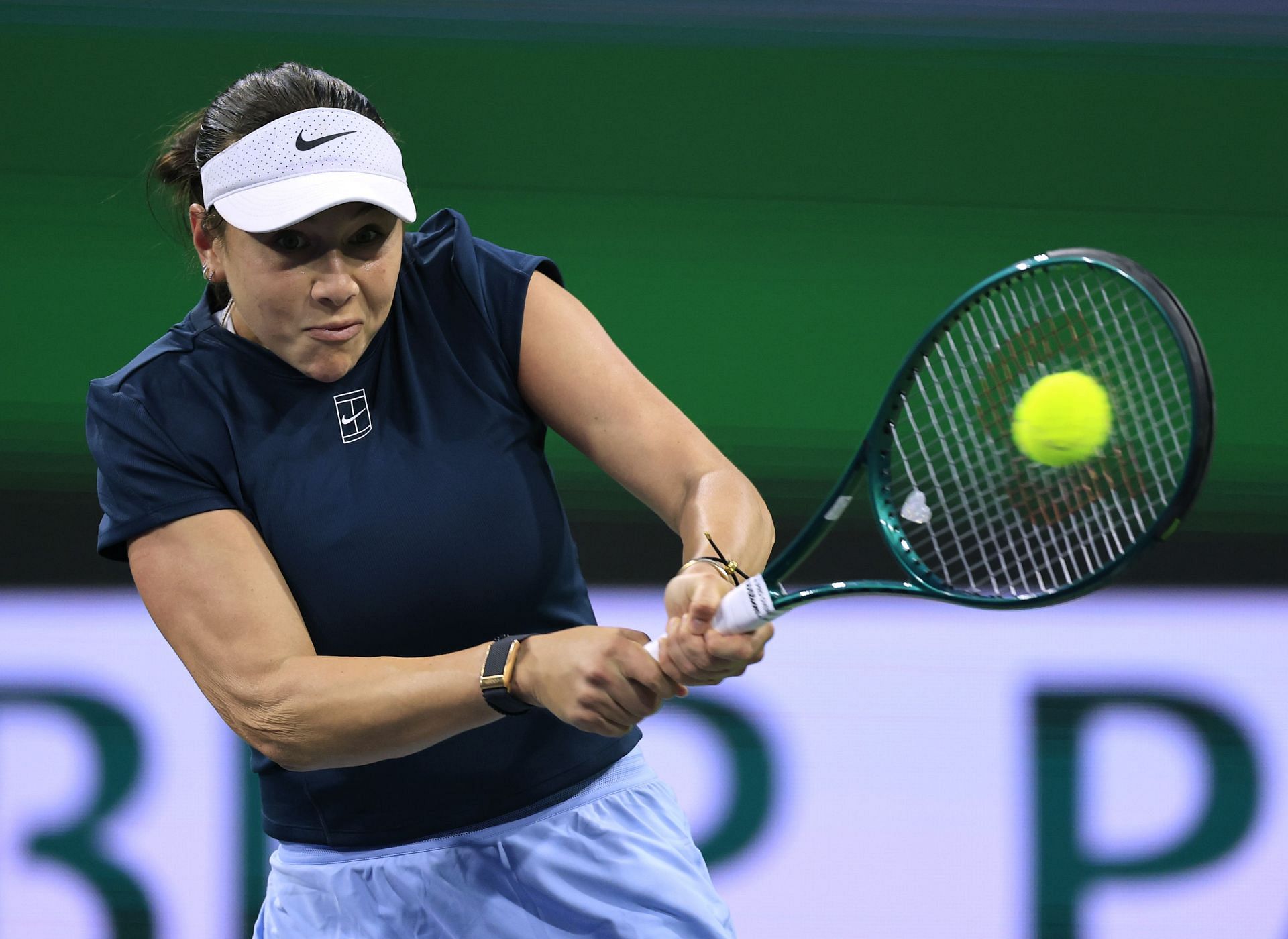 Amanda Anisimova at the BNP Paribas Open 2025. (Photo: Getty)