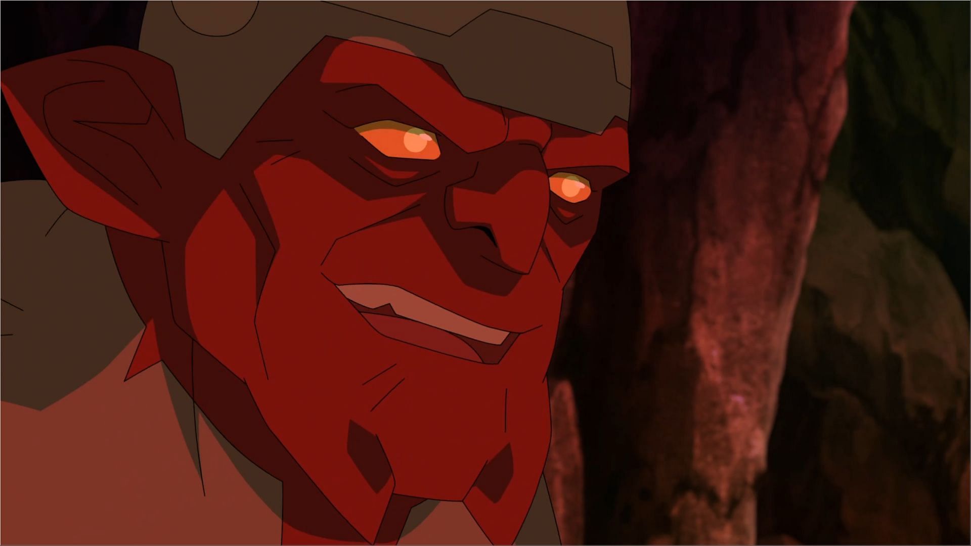 Darkblood&rsquo;s intense stare from the depths of Hell in Invincible season 3 episode 8 (Image via Primevideo)