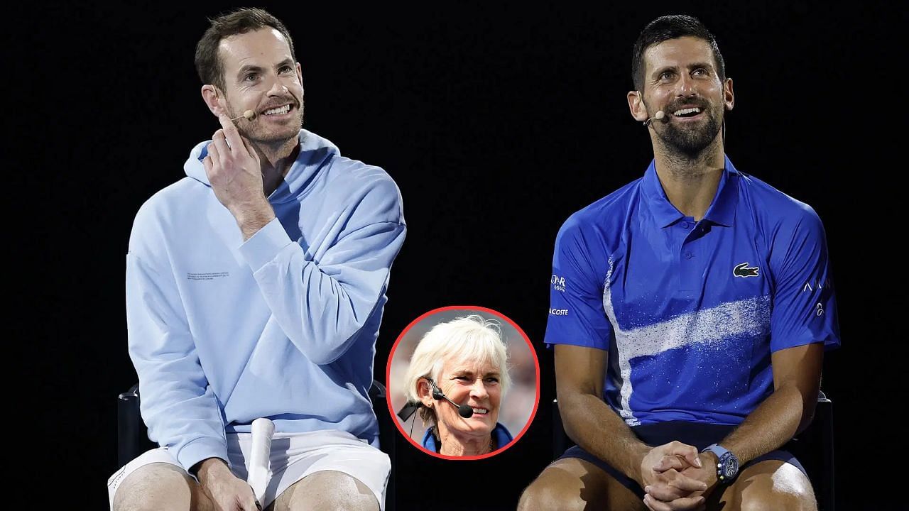 Andy Murray Novak Djokovic Judy Murray (Source: Getty)