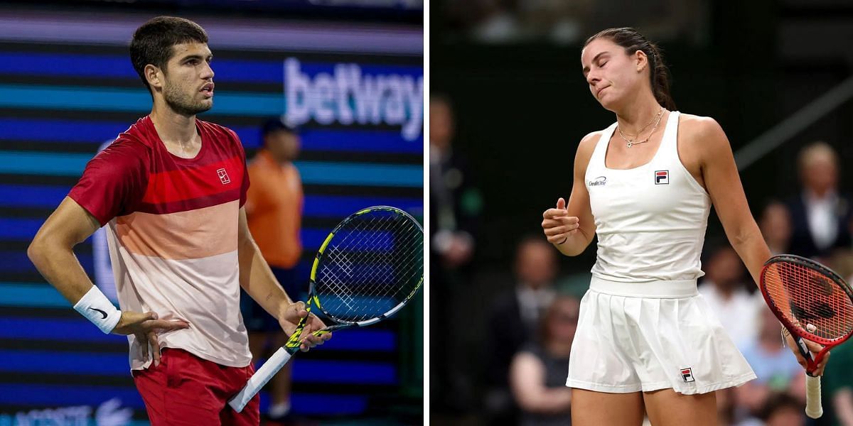 Carlos Alcaraz and Emma Navarro were among the high profile names to lose in the second round of the Miami Open 2025. (Photos: Getty)