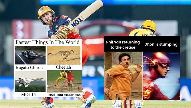 IPL 2025: एमएस धोनी ने गोली की स्पीड से फिल साल्ट को किया स्टंप आउट; किंग कोहली रह गए हक्के-बक्के; फैंस ने की जमकर तारीफ