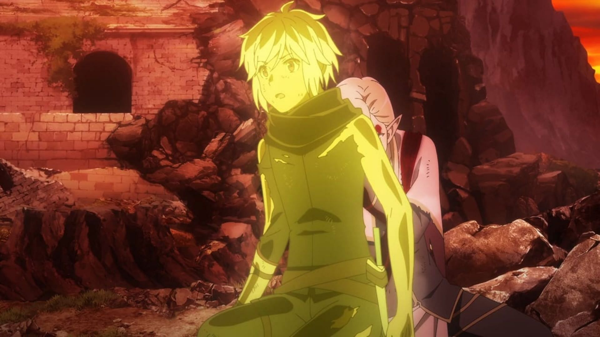 Hedin boosts Bell in Danmachi season 5 episode 15 (Image via J.C.Staff)