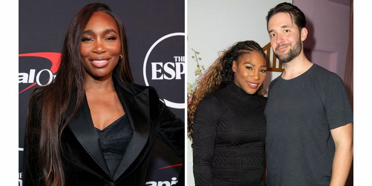 Venus Williams (L); Serena Williams with her husband Alexis Ohanian (R) (Image Source: Getty)