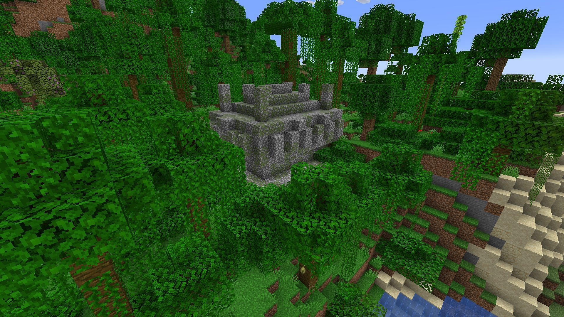 Jungle temples are a cool structure but don&#039;t have decent loot (Image via Mojang &amp; Sportskeeda Gaming)