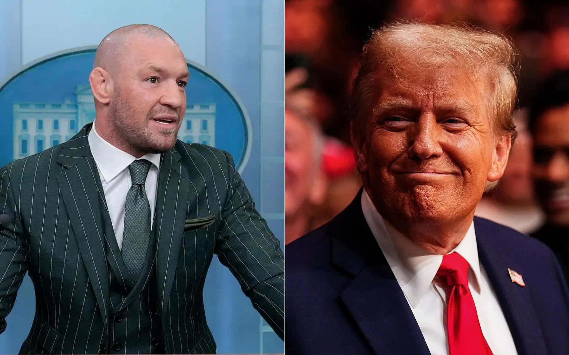 Conor McGregor (left) has a meeting scheduled with Donald Trump (right) [Image courtesy: Getty]