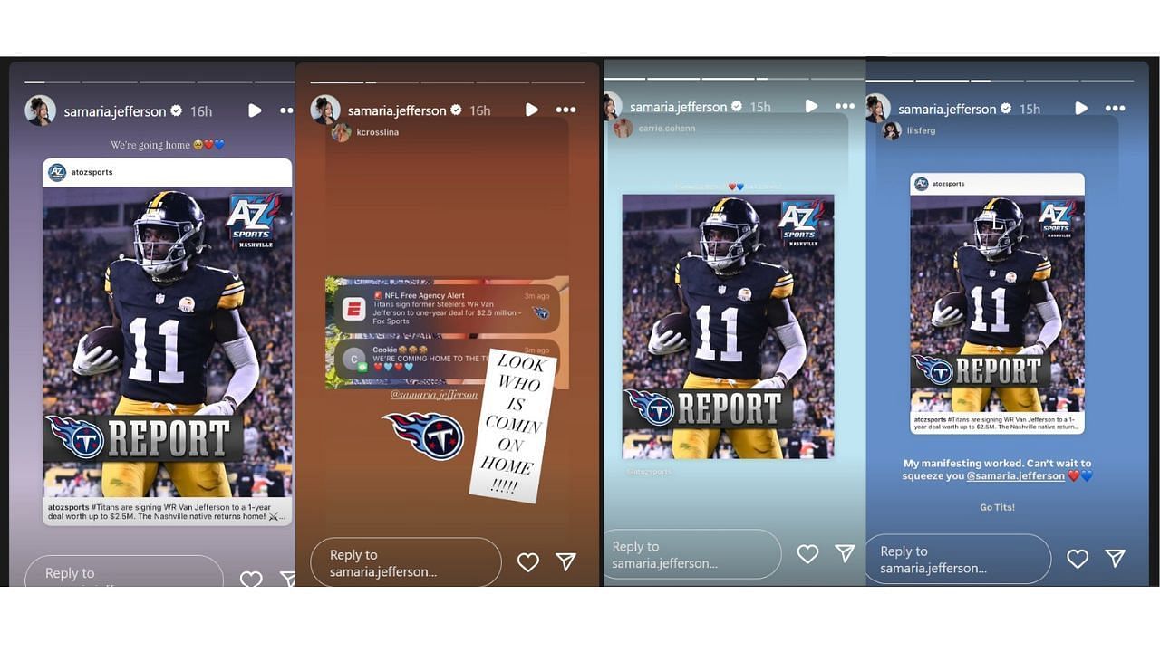Van Jefferson&#039;s wife, Samaria Jefferson, cherishes her husband&#039;s move to the Tennessee Titans
