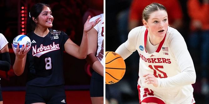 Former Nebraska Volleyball player Lexi Rodriguez reacts to Kendall Moriarty's emotional farewell message