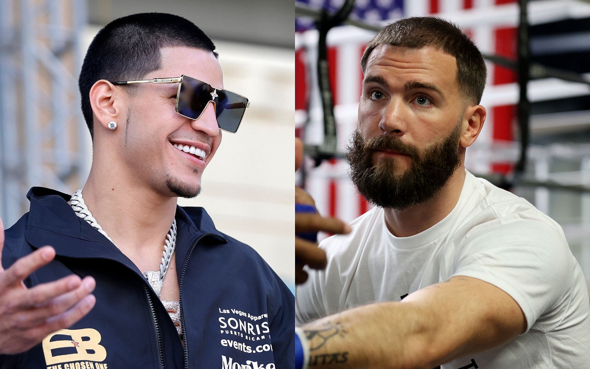 Edgar Berlanga Jr. (left) and Caleb Plant (right) have traded barbs after Berlanga Jr.