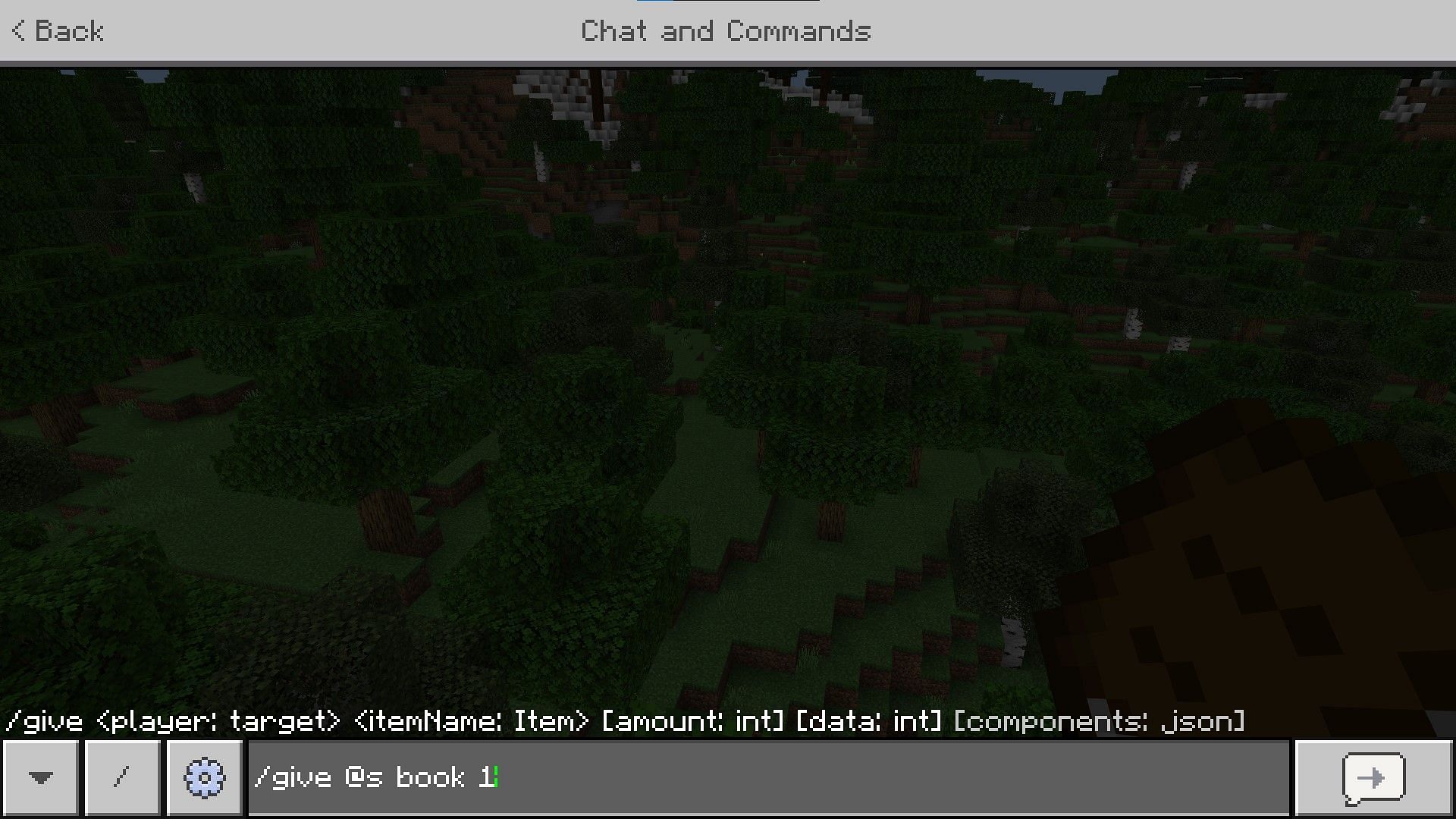 /give book command (Image via Mojang)