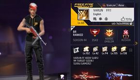 Varun FF की Free Fire MAX ID, स्टैट्स और अन्य जानकारी