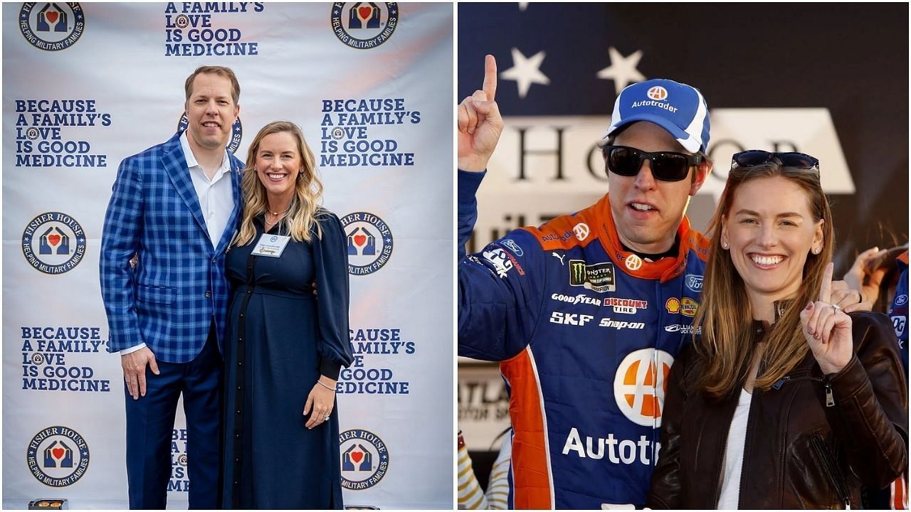 Brad Keselowski and wife Paige celebrate a milestone event for military support (Images from @keselowski on X and Getty Images)