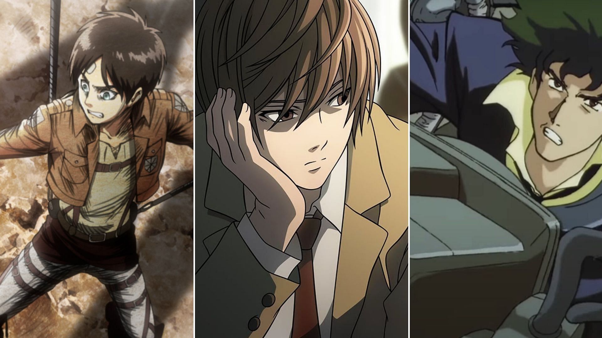 Attack on Titan, Death Note, Cowboy Bebop