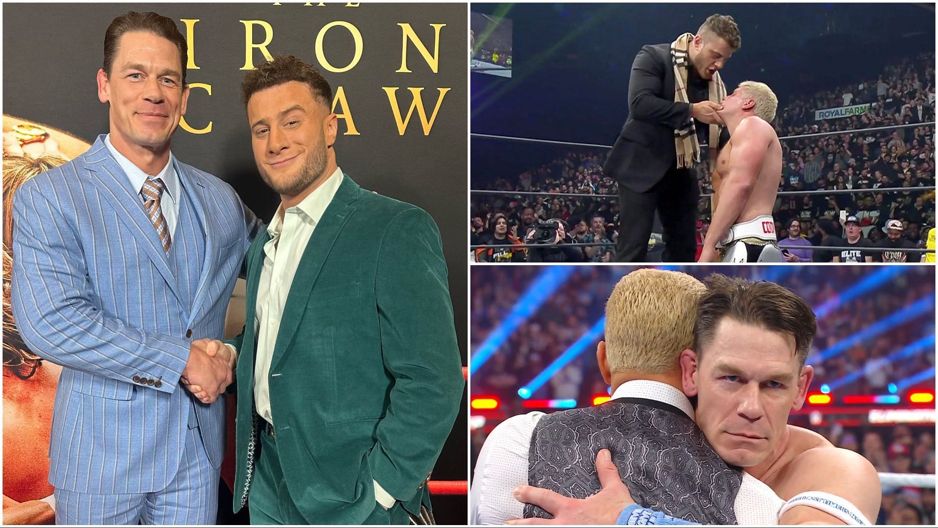 WWE/AEW stars John Cena, MJF, and Cody Rhodes