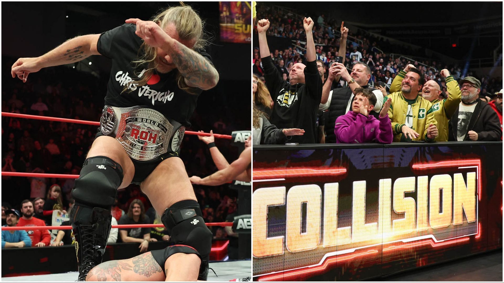 Chris Jericho and AEW fans at Collision