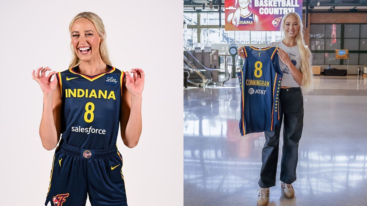 Fans react to new Indiana Fever guard Sophie Cunningham dancing to &quot;Not Like Us&quot; while rocking her new jersey. [photo: @IndianaFever/X]