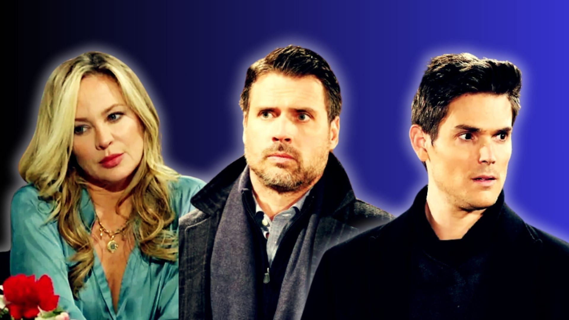 Sharon, Nick and Adam on The Young and the Restless (Custom edit by Sportskeeda, Original Image [CBS])