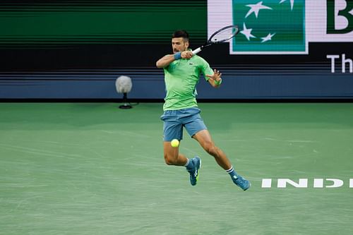 Novak Djokovic at the Indian Wells Masters 2024. (Photo: Getty)