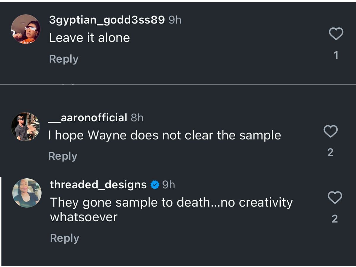 Netizens comment on Janae sampling Lil Wayne&#039;s track (Image via Instagram/ @thejasminebrand)