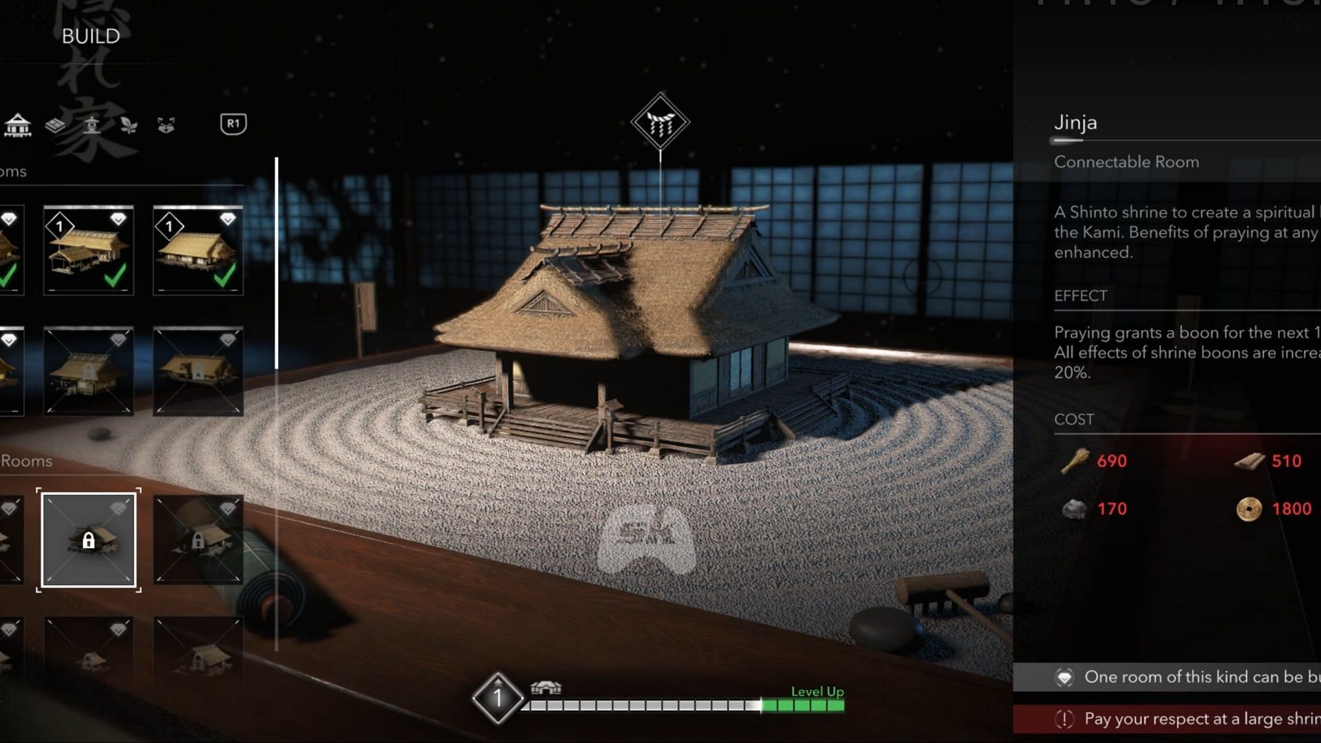 Build the Kakurega in Assassin&#039;s Creed Shadows (Image via Sportskeeda Gaming || Ubisoft)