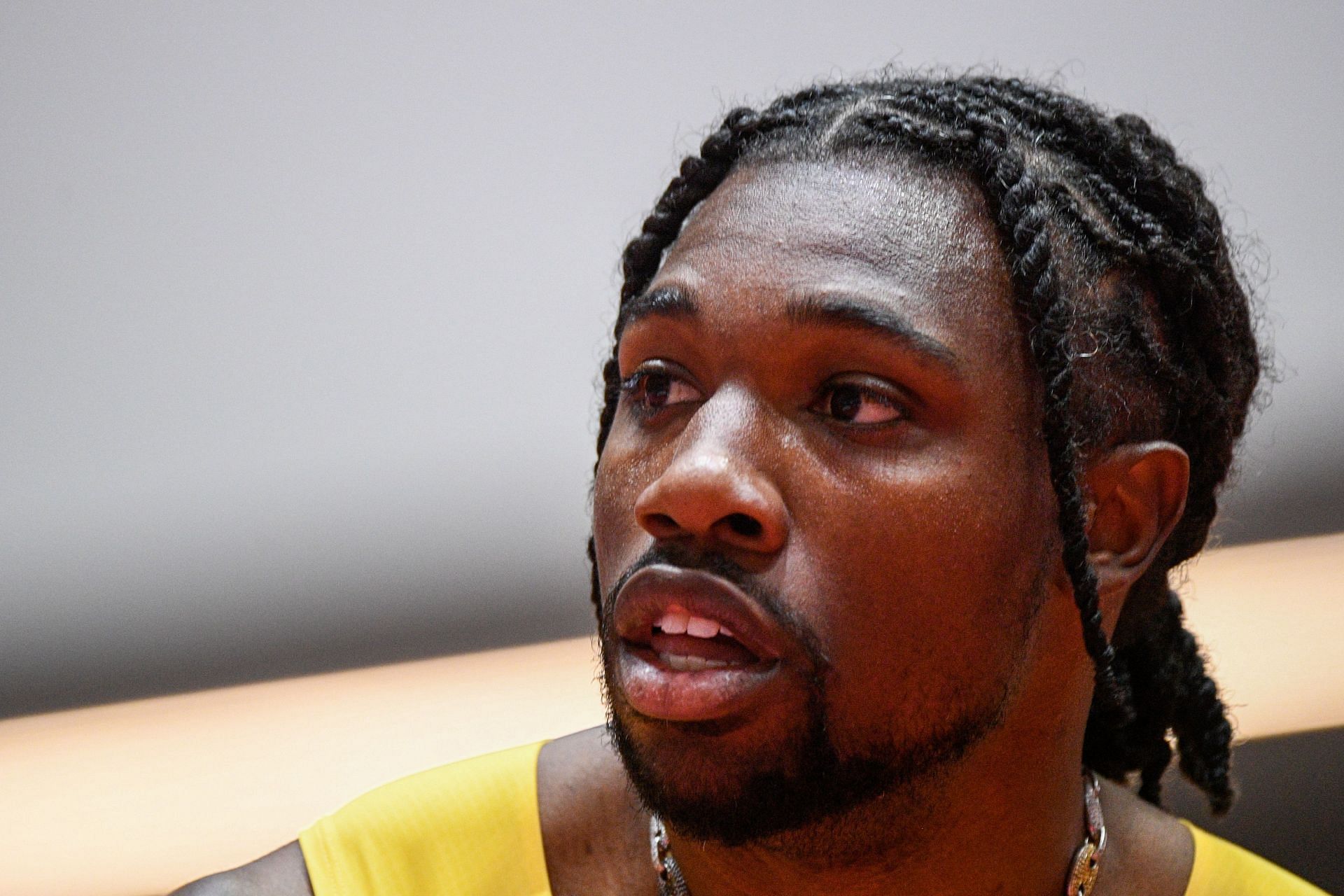 Noah Lyles during the New Balance Indoor Grand Prix - Source: Getty