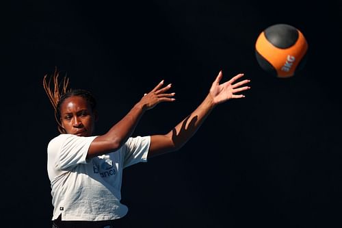 Coco Gauff training on the main tour - Source: Getty