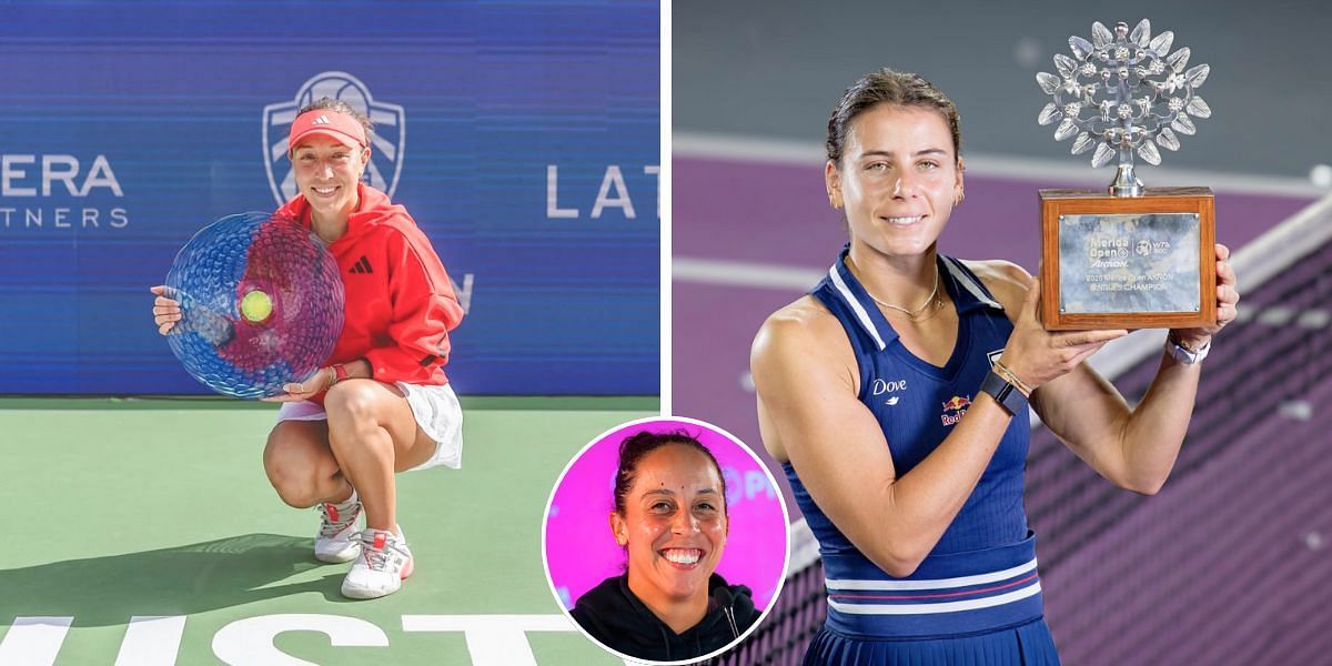 Jessica Pegula (L), Emma Navarro (R) &amp; Madison Keys (inset) [Image Source: Getty, Instagram/@wtameridaopen, @atxopen]