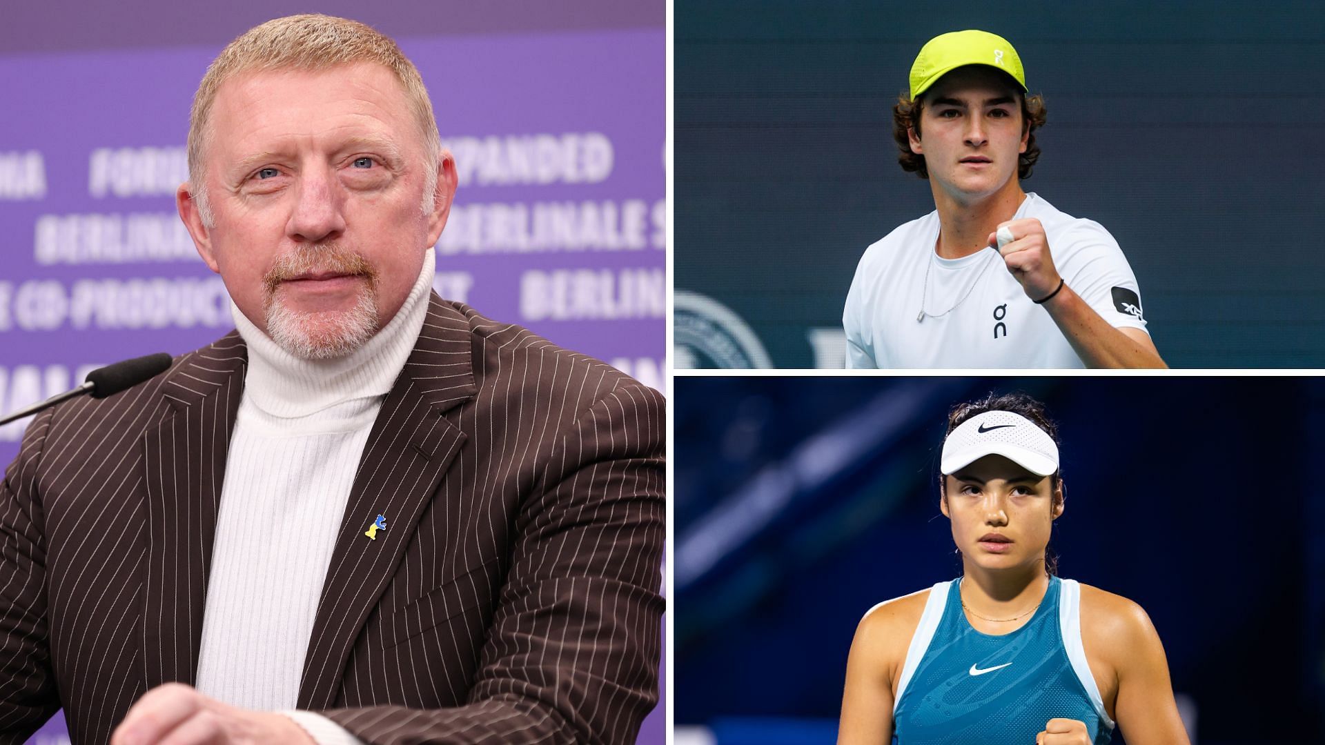 Boris Becker, Joao Fonseca and Emma Raducanu (Source: Getty)