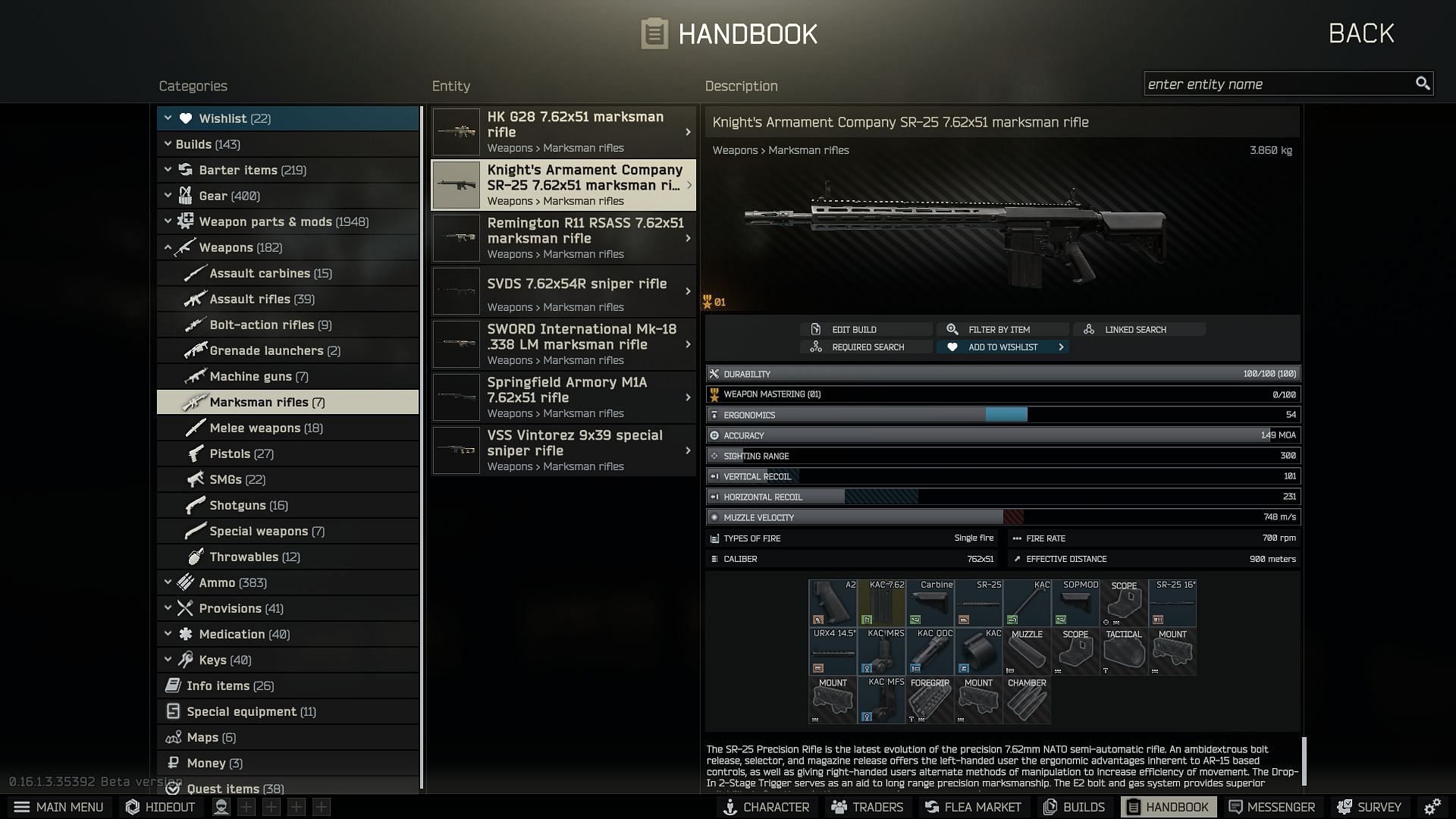 SR-25 in Escape from Tarkov (Image via Sportskeeda Gaming || Battlestate Games)