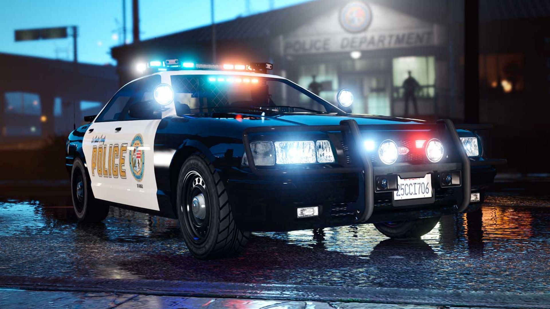 Interceptors get to use cop cars in this Adversary Mode (Image via Rockstar Games)