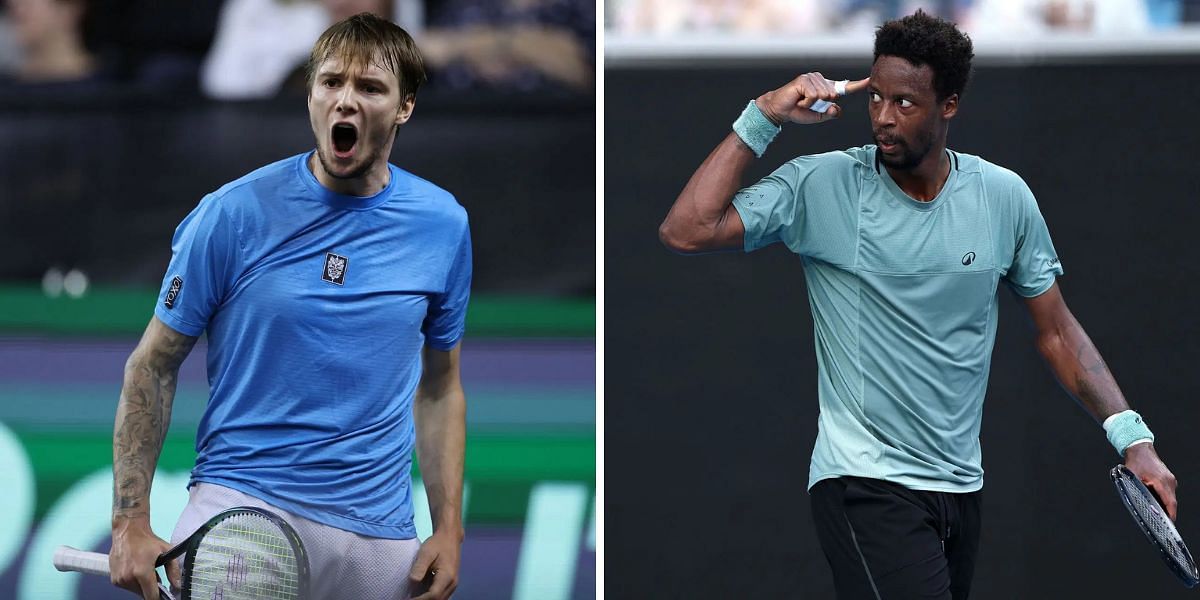 Alexander Bublik and Gael Monfils will be in acton on Day 2 of the Miami Open 2025. (Photos: Getty)