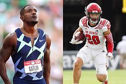 Justin Gatlin shares a heartfelt message for upcoming player Jordan Houston for special NFL achievement