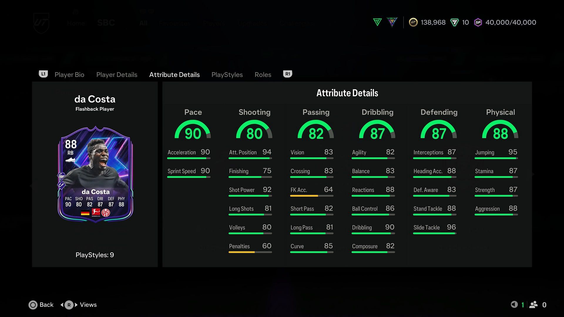 The Flashback item has exceptional stats and attributes (Image via EA Sports)