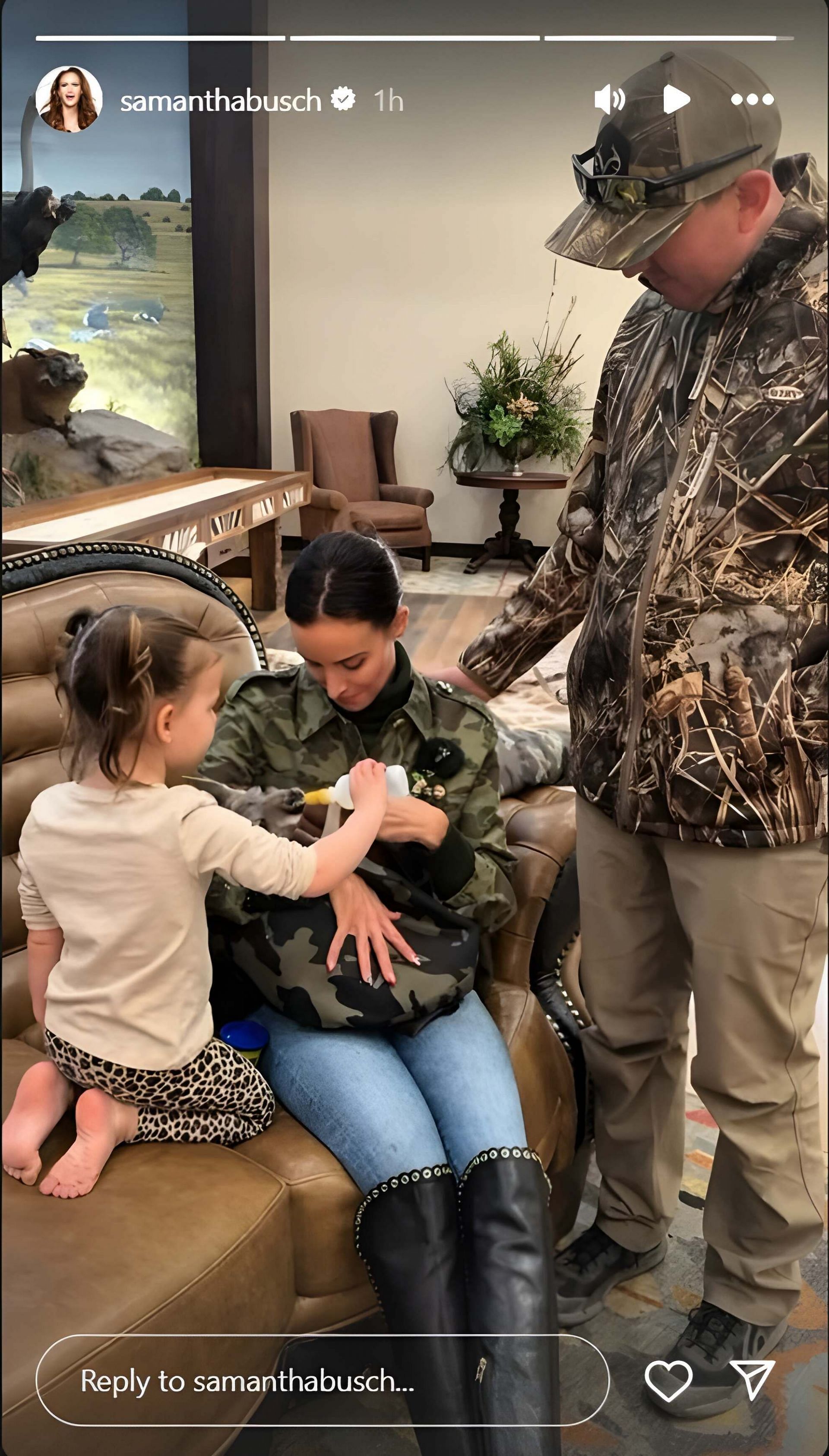 Kyle Busch, Samantha Busch and daughter Lennix. Source: Instagram, @samanthabusch