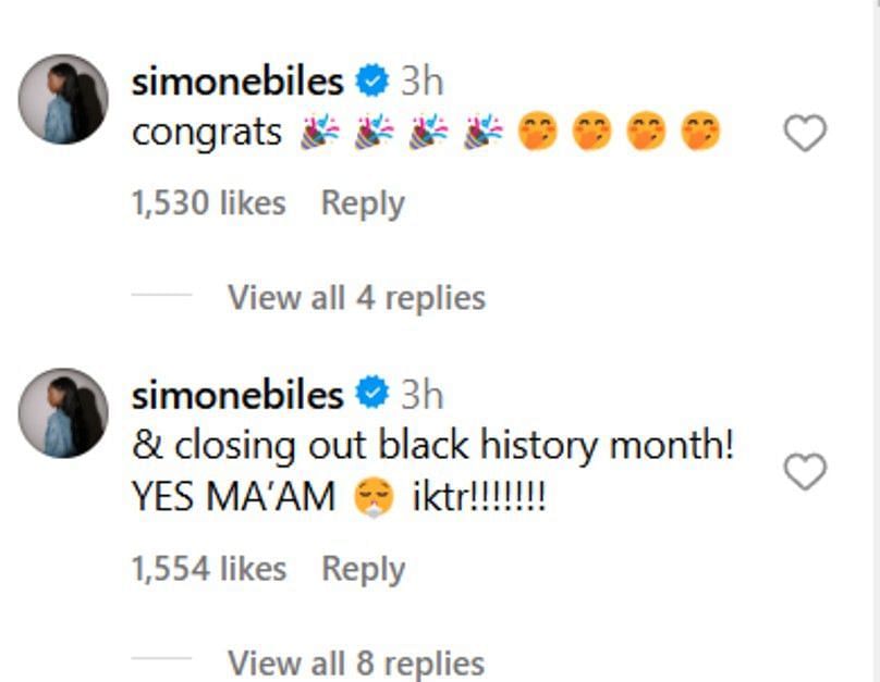 Simone Biles&#039; comment